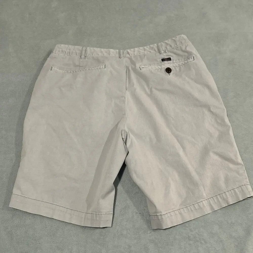 Faherty Shorts Mens 32x9 Cotton Casual Formal Light Wash Chino
